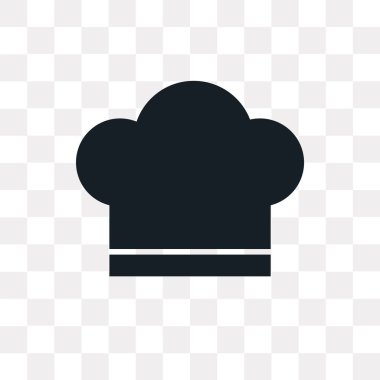 Saydam arka plan üzerinde Şef ha izole chef şapka vektör simgesi