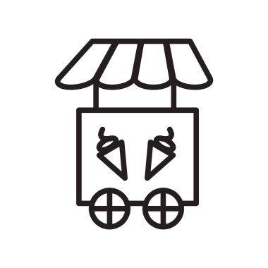 Beyaz arka plan üzerinde dondurma sı izole dondurma simge vektör