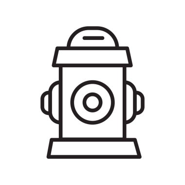 Hidrant simge vektör izole üzerinde beyaz arka plan, hidrant şeffaf işareti, doğrusal sembolü ve kontur tasarım öğeleri anahat tarzı