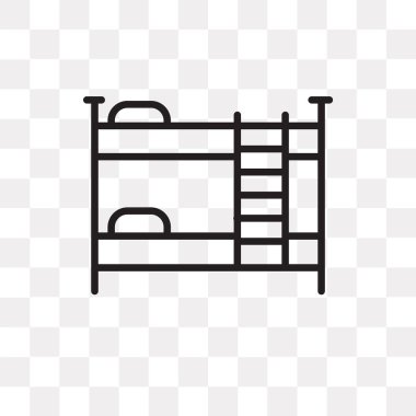 Saydam arka plan üzerinde ranza logo kavramı izole ranza vektör simgesi