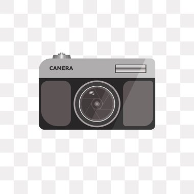 Şeffaf arka plan, fotoğraf kamera logo kavramı izole fotoğraf kamera vektör simgesi