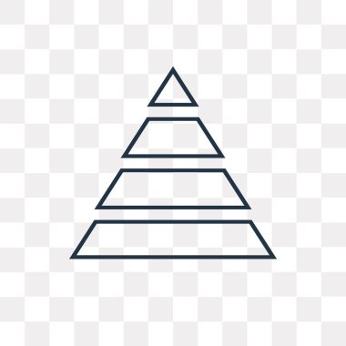 Saydam arka plan üzerinde piramit grafik logo tasarımı izole piramit grafik vektör simgesi