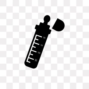 İzole bebek şişe vektör simge şeffaf arka plan üzerinde bebek