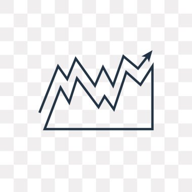 Saydam arka plan üzerinde çizgi grafik logo tasarımı izole çizgi grafik vektör simgesi