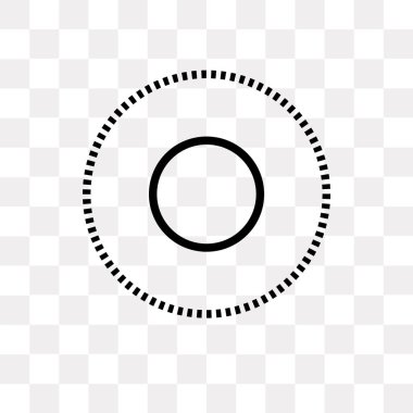 Selectioned daire vektör simgesi üzerinde şeffaf adam izole