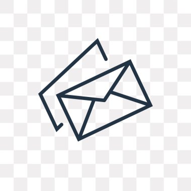 Saydam arka plan üzerinde posta logo kavramı izole posta vektör simgesi