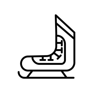 Beyaz arka plan üzerinde buz pateni sı izole buz pateni simge vektör