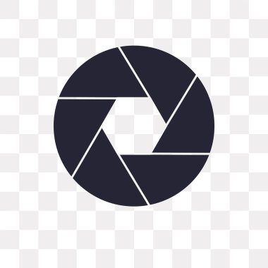 Saydam arka plan üzerinde çekim logo kavramı izole çekim vektör simgesi