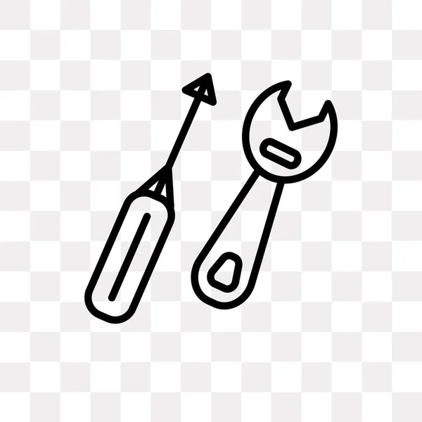 Werkzeuge Vektor Symbol Isoliert Auf Transparentem Hintergrund Werkzeuge Logo Konzept — Stockvektor