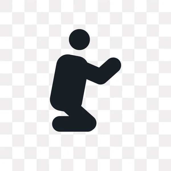 Молитва Вектор Значок Изолирован Прозрачном Фоне Молитва Логотип Концепции — стоковый вектор