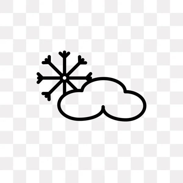 Sneeuw Vector Pictogram Geïsoleerd Transparante Achtergrond Sneeuw Logo Concept — Stockvector