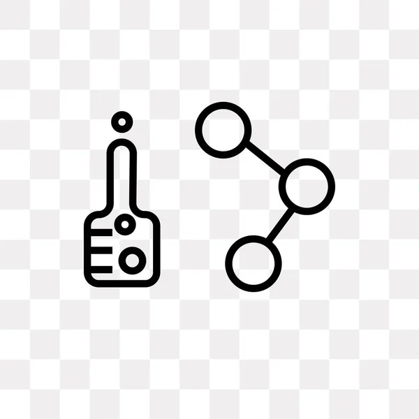 Icono de vector de fórmula química aislado sobre fondo transparente, diseño del logotipo de fórmula química — Vector de stock