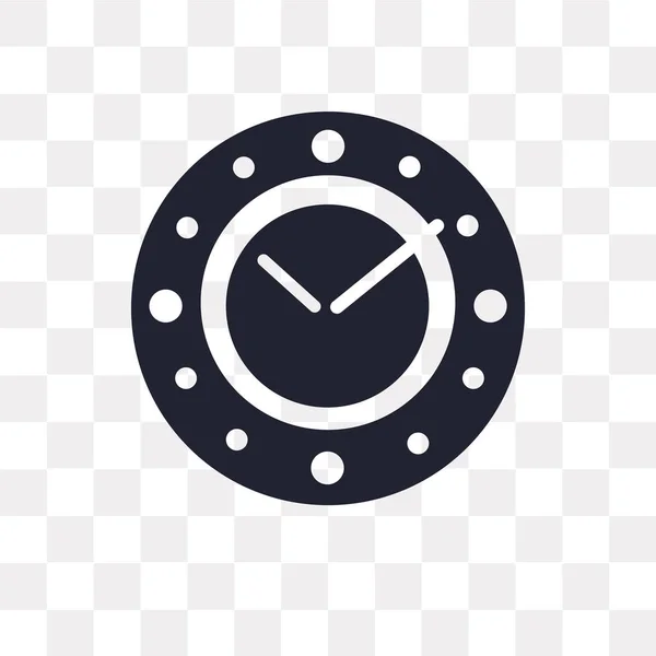 Ícone Vetor Relógio Alarme Isolado Fundo Transparente Conceito Logotipo Relógio —  Vetores de Stock