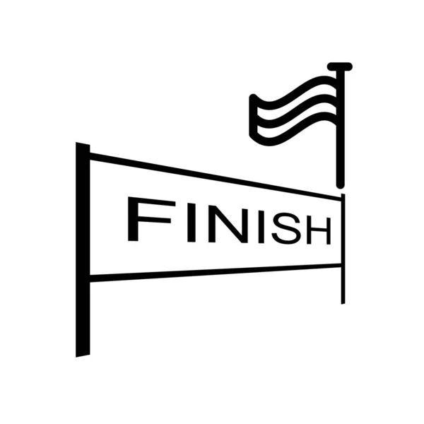 Finish line icon vector isolated on white background, Finish lin — Stock Vector