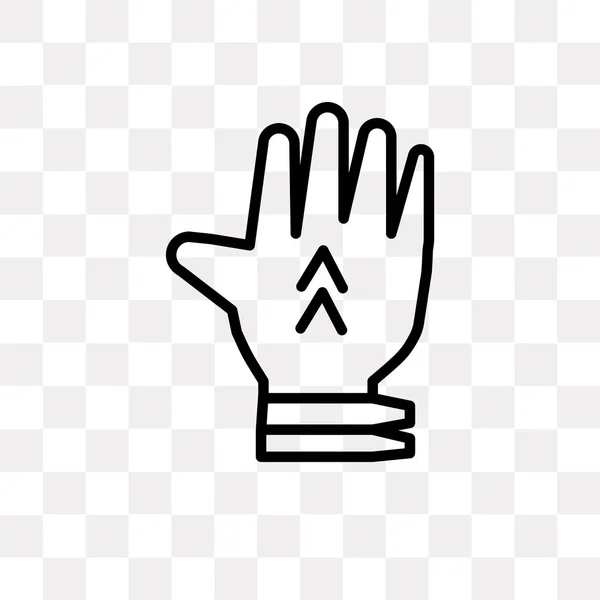 Γάντια Εικονίδιο Διάνυσμα Απομονώνονται Διαφανές Φόντο Γάντια Λογότυπο Έννοια — Διανυσματικό Αρχείο