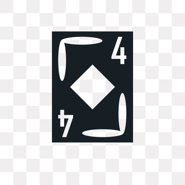 Diamant Ace Vector Pictogram Geïsoleerd Transparante Achtergrond Diamond Ace Logo — Stockvector