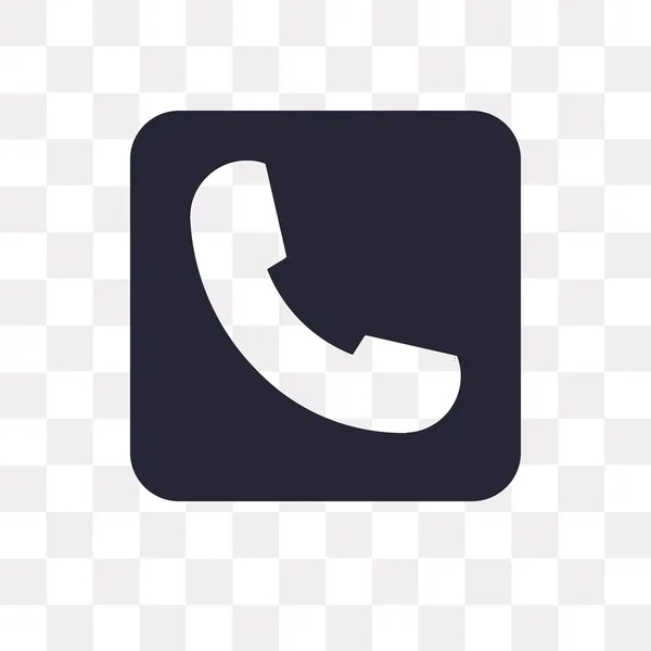 Telefon Vektor Symbol Isoliert Auf Transparentem Hintergrund Telefon Logo Konzept — Stockvektor