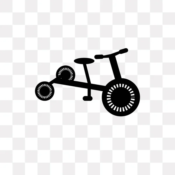 Icono Vector Triciclo Aislado Sobre Fondo Transparente Concepto Logotipo Triciclo — Archivo Imágenes Vectoriales
