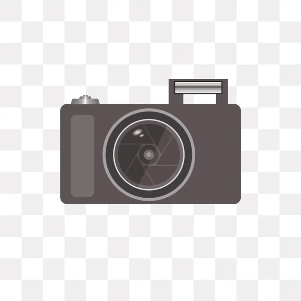 Camera Vector Icon Isolated Transparent Background Camera Logo Concept — Stock Vector