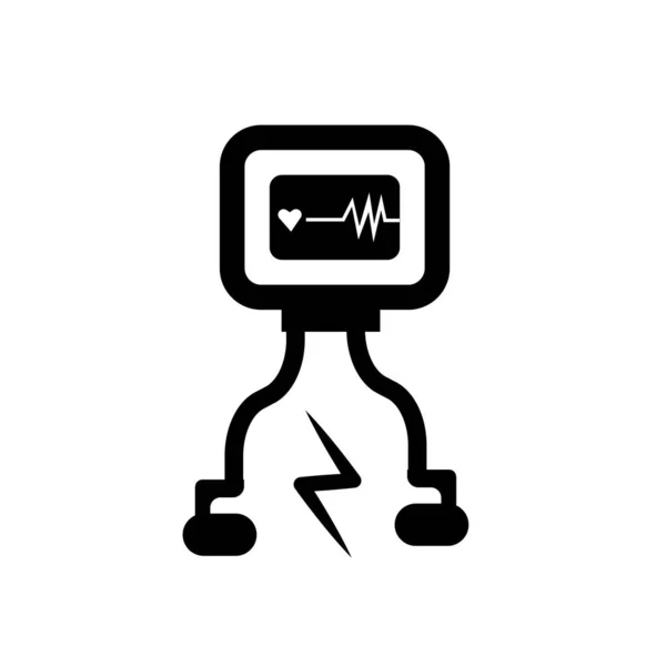 Defibrillator Pictogram Vector Geïsoleerd Een Witte Achtergrond Defibrillator Transparante Teken — Stockvector