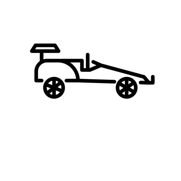 Icono del coche vector aislado sobre fondo blanco, Signo del coche, lineal — Vector de stock