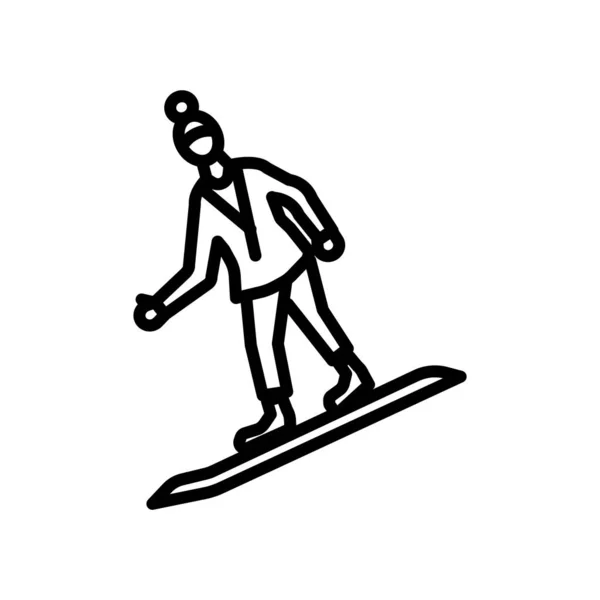 Vecteur Icônes Snowboard Isolé Sur Fond Blanc Panneau Transparent Snowboard — Image vectorielle