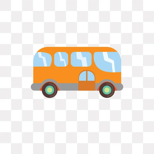 Bus vector icono aislado sobre fondo transparente, Bus logo des — Vector de stock