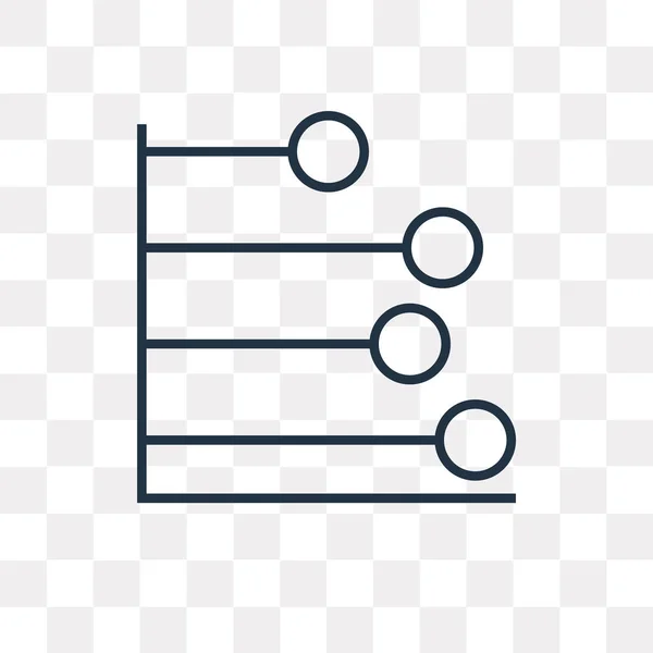 Liniendiagramm-Vektorsymbol isoliert auf transparentem Hintergrund, Liniendiagramm-Logo-Design — Stockvektor