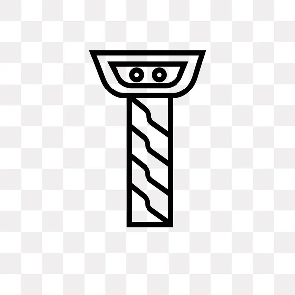 Грецька Стовпець Вектор Значок Ізольовані Прозорим Фоном Грецький Стовпець Логотип — стоковий вектор