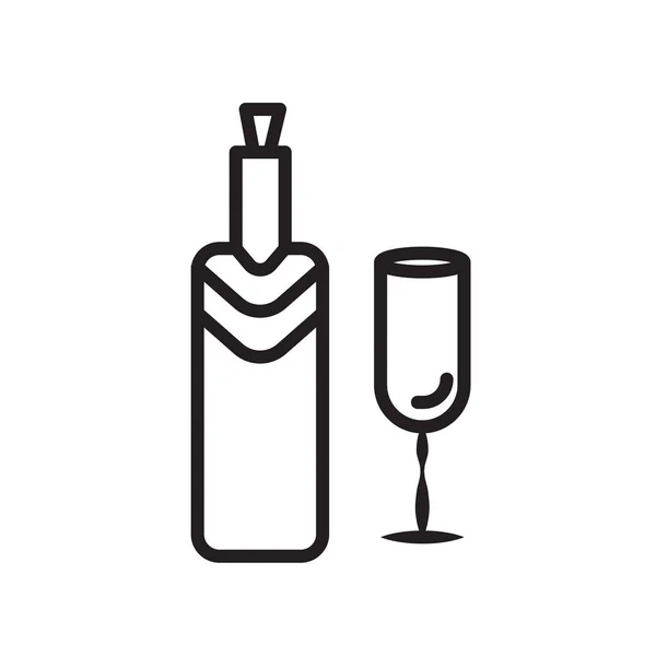 Vector icono de vino aislado sobre fondo blanco, signo de vino, línea — Vector de stock