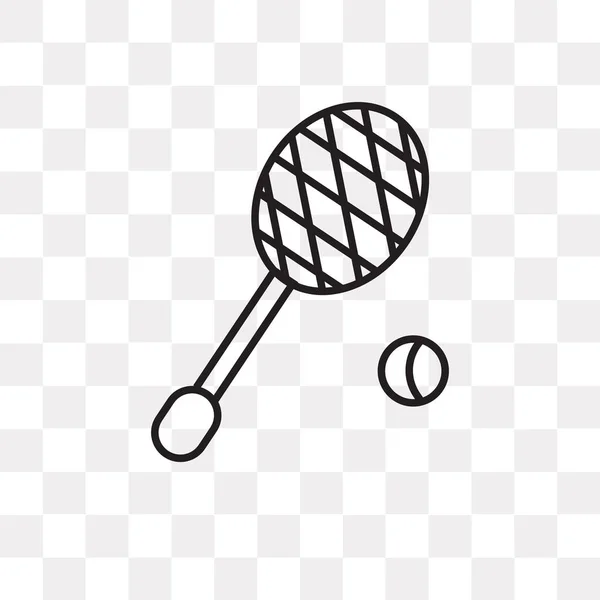 Tenis icono vectorial aislado sobre fondo transparente, diseño del logotipo del tenis — Archivo Imágenes Vectoriales