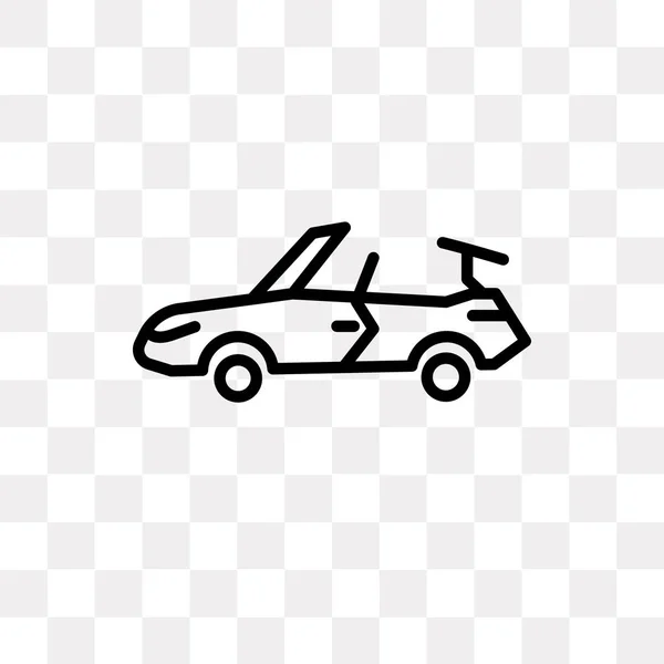 Sport auto vector pictogram geïsoleerd op transparante achtergrond, Sport auto logo ontwerp — Stockvector