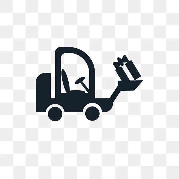 Saydam Arka Plan Üzerinde Forklift Logo Kavramı Izole Forklift Vektör — Stok Vektör