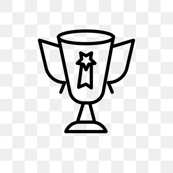 奖杯矢量图标隔离在透明背景 奖杯徽标概念 — 图库矢量图片