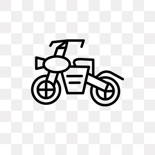 Motocross vector icon isolated on transparent background, Motocross logo design — Stock Vector