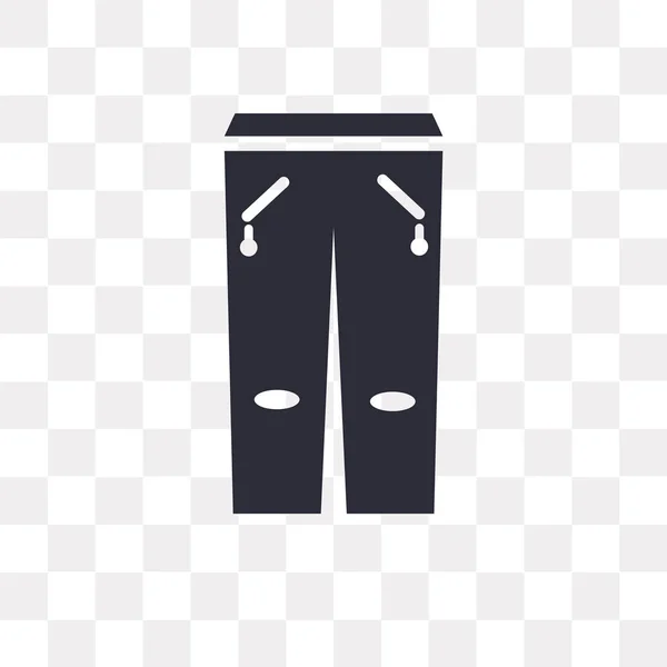 Jean Vector Pictogram Geïsoleerd Transparante Achtergrond Jean Logo Concept — Stockvector