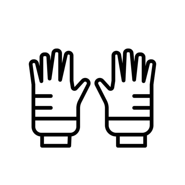 手袋のアイコン ベクトルの分離の白い背景 手袋透明な記号 線形シンボルと輪郭のスタイルでストローク設計要素 — ストックベクタ