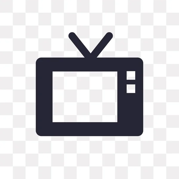 Icône vectorielle de télévision isolée sur fond transparent, Telev — Image vectorielle