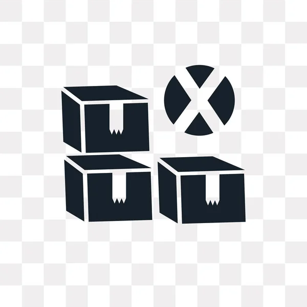 透明な背景 ロゴのボックスのコンセプトで隔離ボックス ベクトル アイコン — ストックベクタ