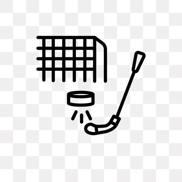 Ijshockey Vector Pictogram Geïsoleerd Transparante Achtergrond Ijshockey Logo Concept — Stockvector