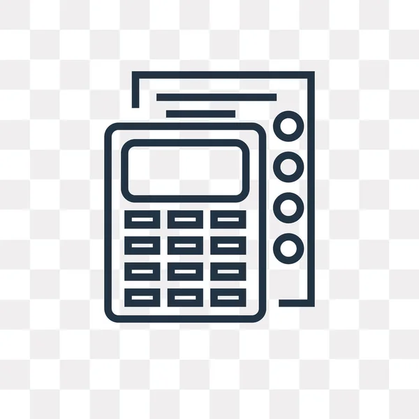 Vector calculatorpictogram geïsoleerd op transparante achtergrond, Calculator logo ontwerp — Stockvector