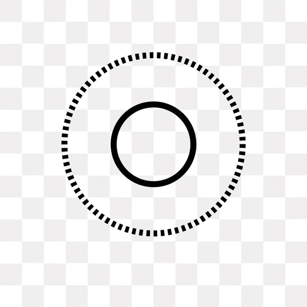 Selectioned kruh vektorové ikony izolované na transparentní poza — Stockový vektor