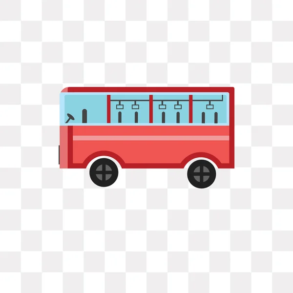 Bus vector icon isolated on transparent background, Bus logo des — Stock Vector