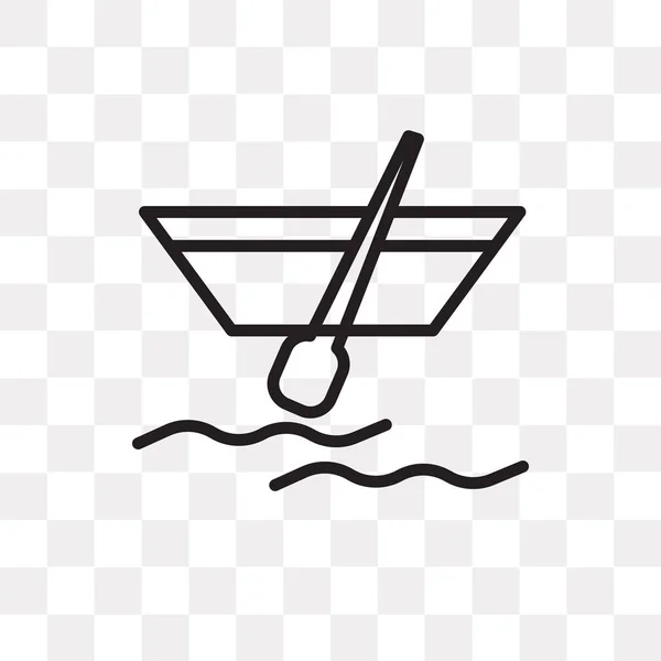 Icono del vector del barco aislado sobre fondo transparente, diseño del logotipo del barco — Archivo Imágenes Vectoriales
