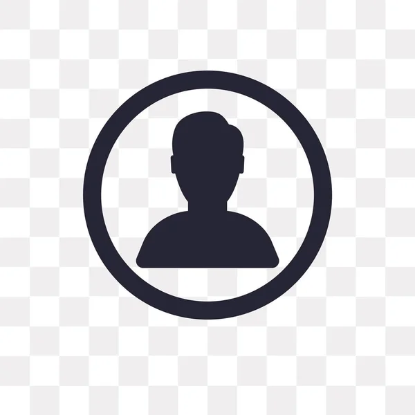 Ícone Vetor Usuário Isolado Fundo Transparente Conceito Logotipo Usuário — Vetor de Stock