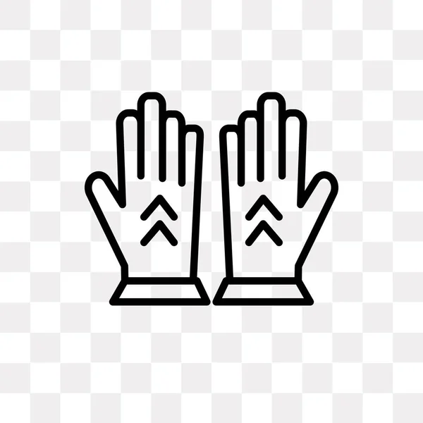 透明な背景 手袋ロゴのコンセプトに分離された手袋ベクトル アイコン — ストックベクタ