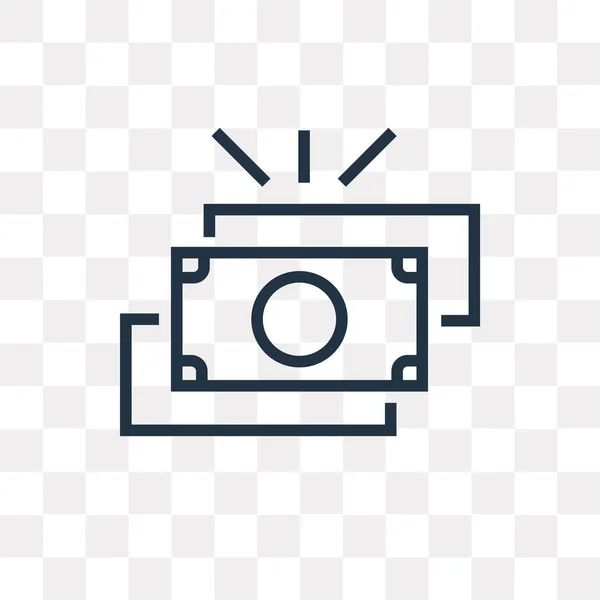 Geld vector pictogram geïsoleerd op transparante achtergrond, geld logo ontwerp — Stockvector