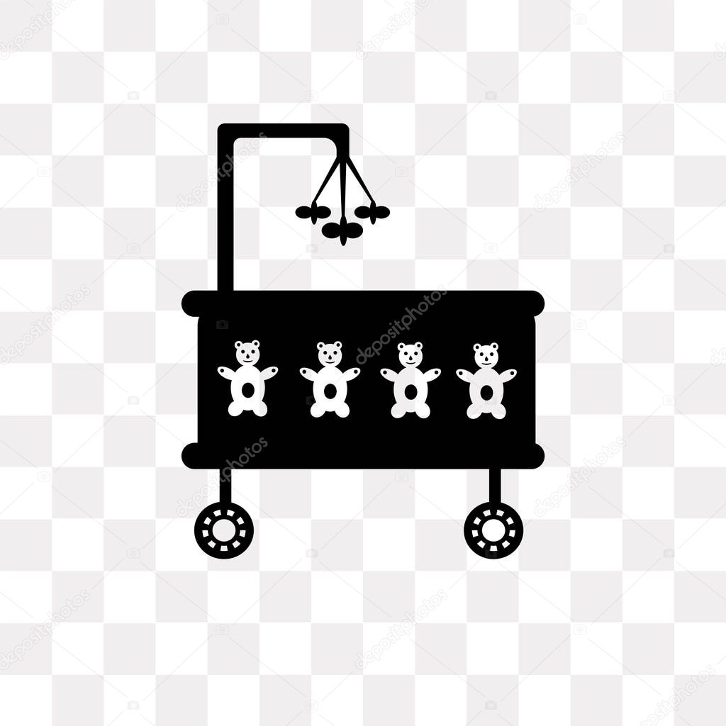 Cradle vector icon isolated on transparent background, Cradle logo concept