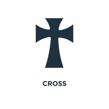 Simgesi çapraz. Siyah vektör çizim dolu. Sembolü beyaz arka plan üzerinde çapraz. Web ve mobil kullanılabilir.