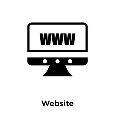 Beyaz arka plan, logo şeffaf arka plan, Web sitesi işareti kavramı üzerinde izole Web sitesi simge vektör siyah sembol dolu